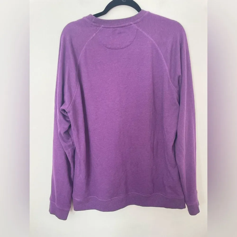 johnnie-O Men’s Purple Furman University Pamlico Crewneck Sweatshirt Size Large